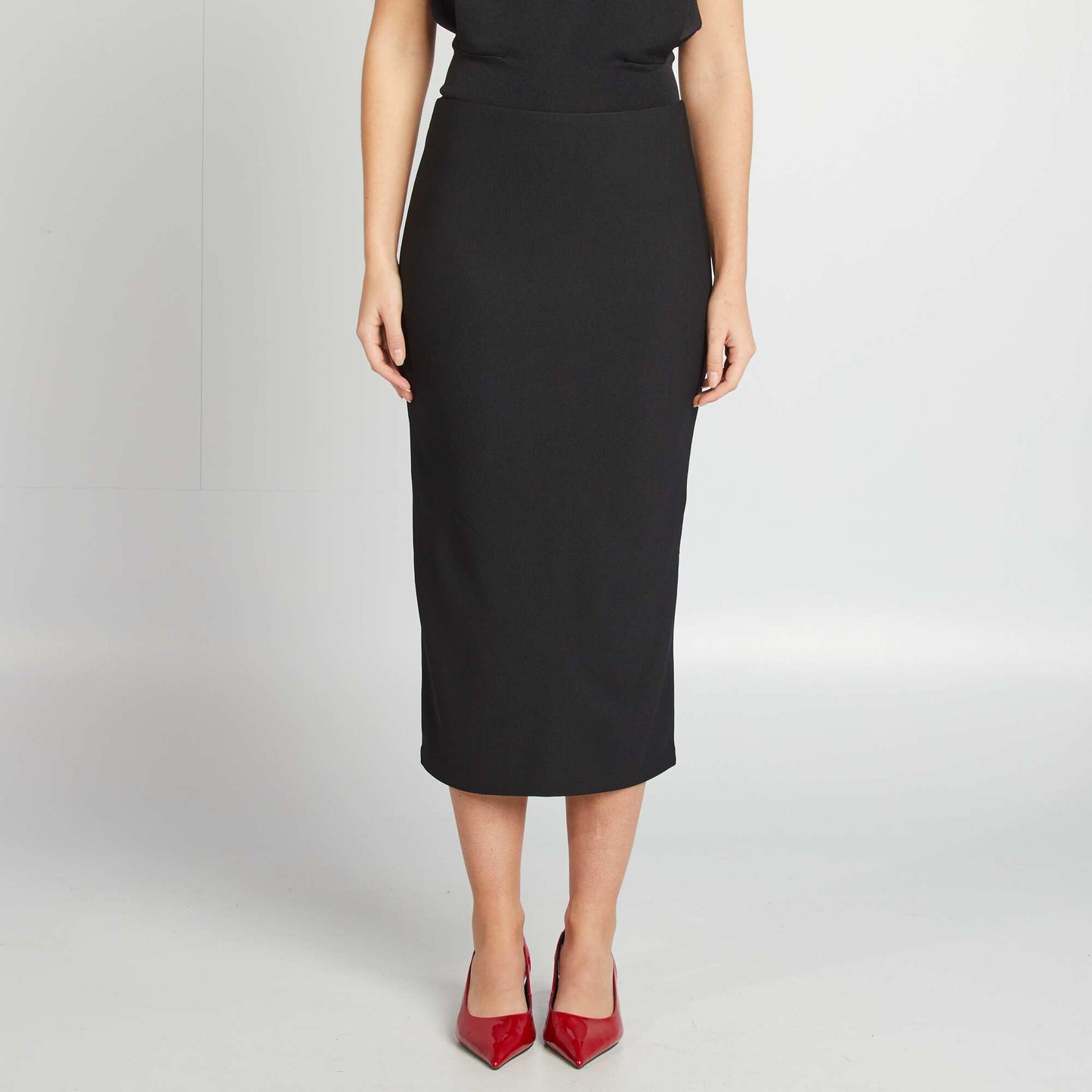Falda midi NEGRO