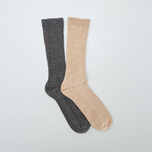 Pack de 2 pares de medias moteados GRIS