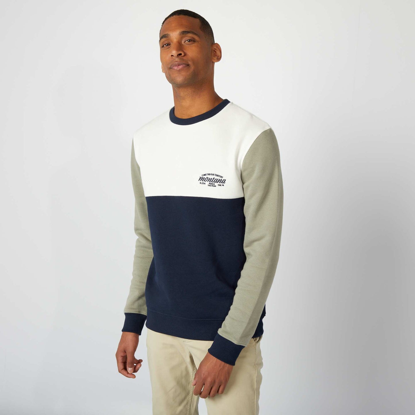 Buzo colorblock BLANCO