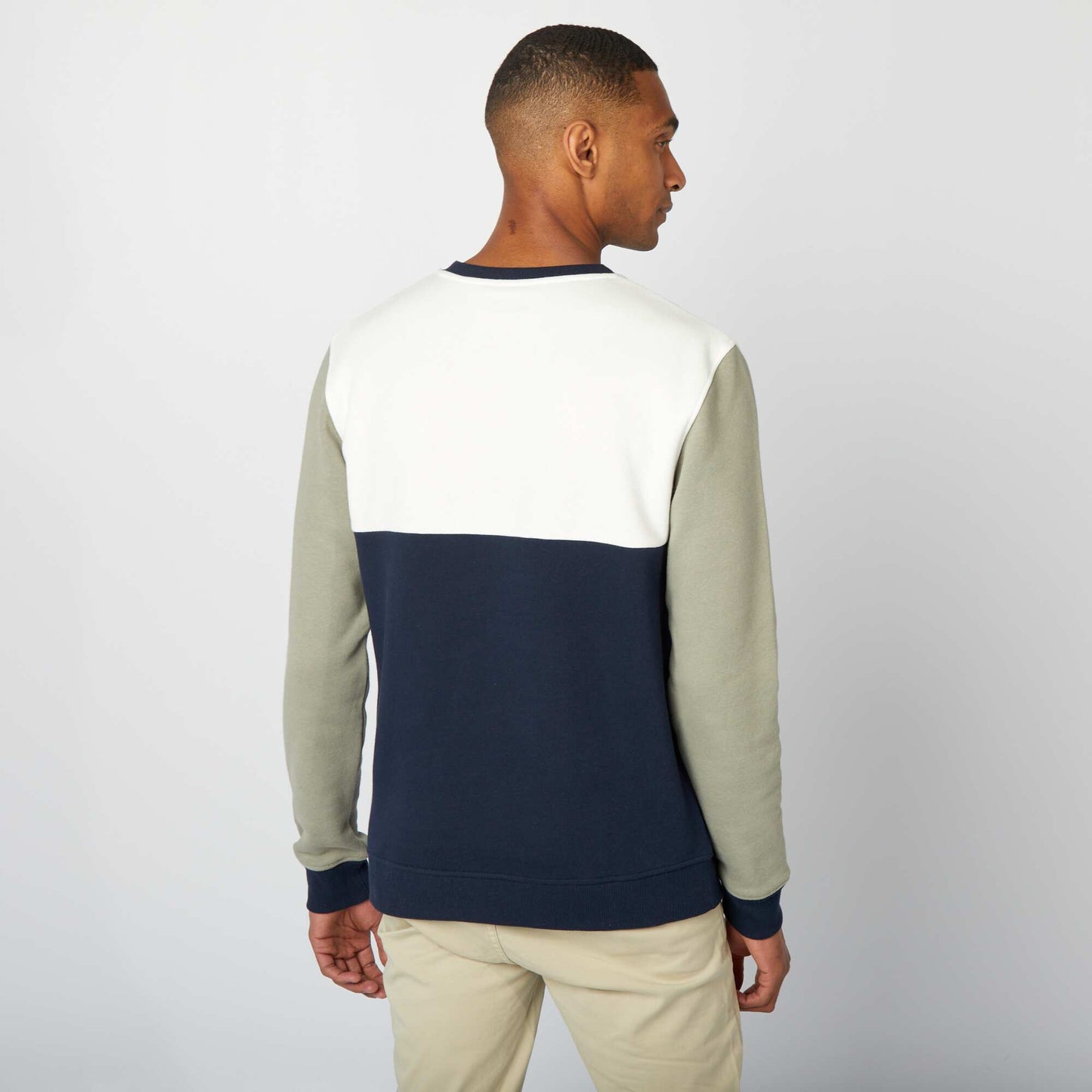 Buzo colorblock BLANCO
