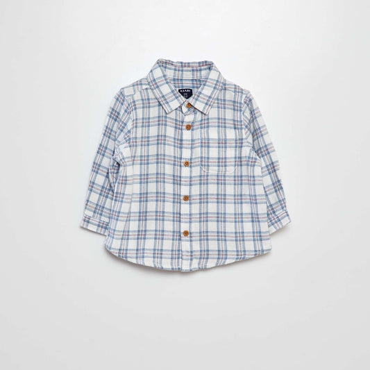 Camisa de franela BLANCO