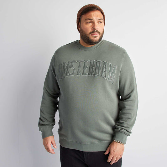Buzo con bordado en el pecho VERDE