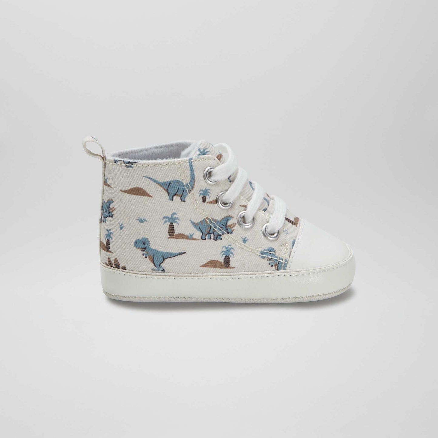 Zapatillas altas de tela BEIGE
