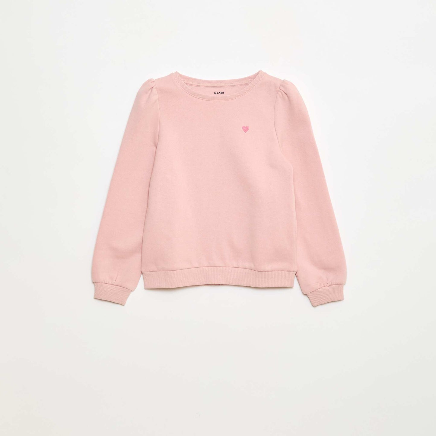 Buzo de chándal con bordado y frunces en los hombros ROSA