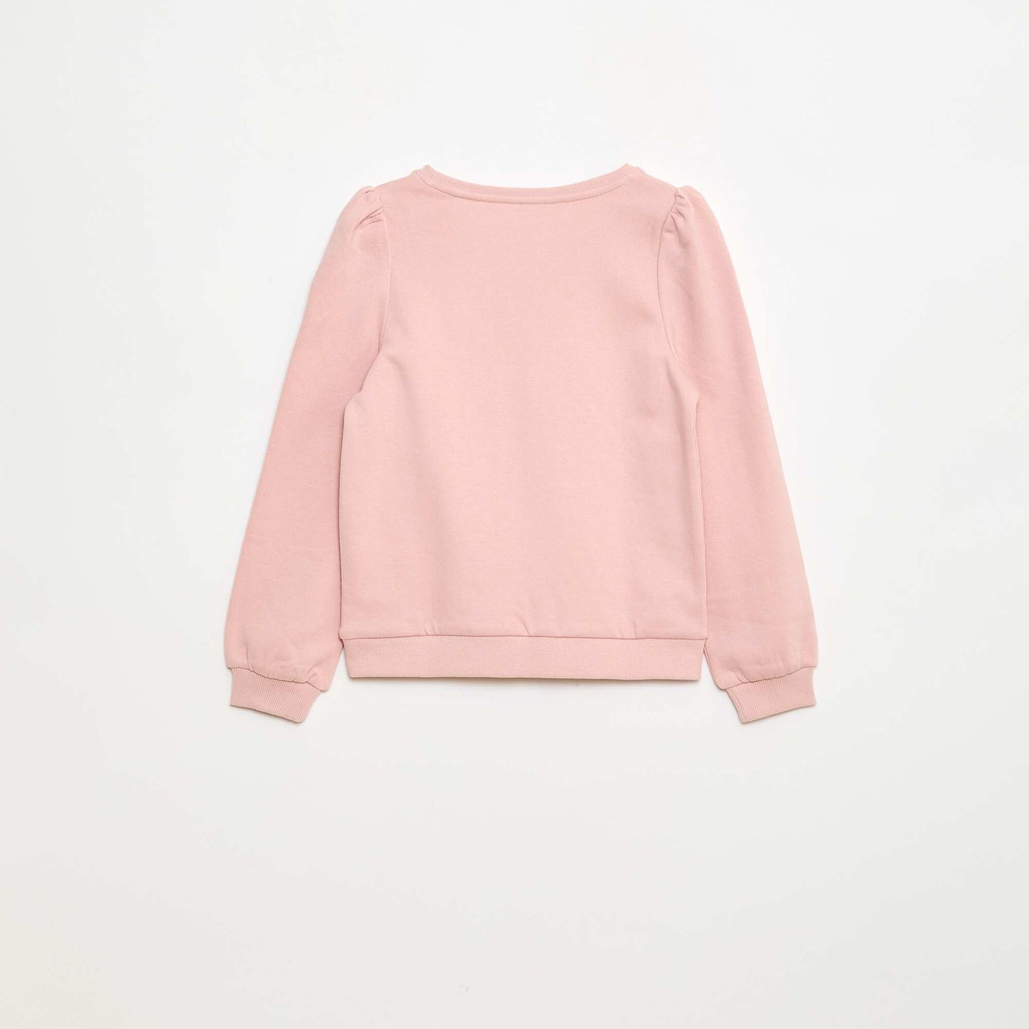 Buzo de chándal con bordado y frunces en los hombros ROSA