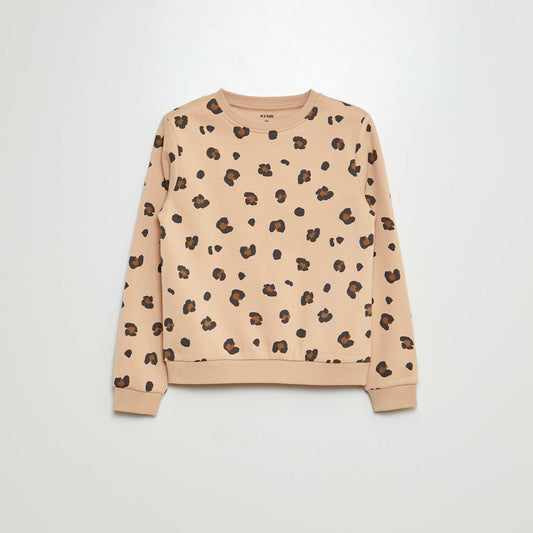 Buzo de chándal con motivo BEIGE