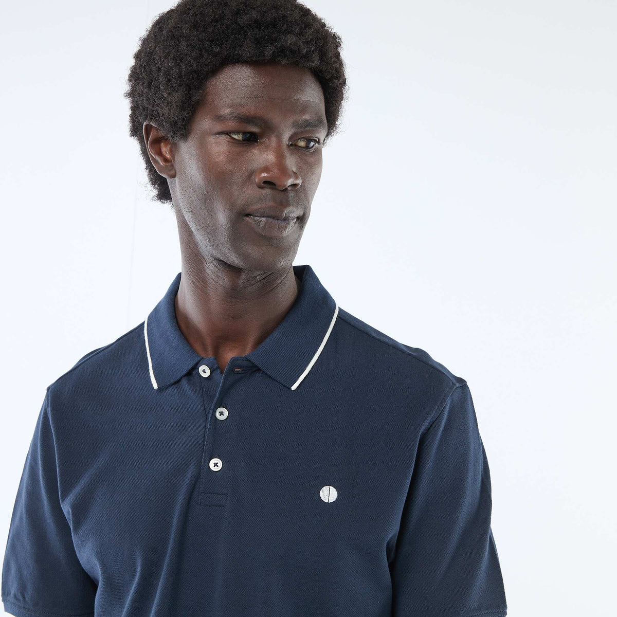 Remera de piqué de algodón BEIGE
