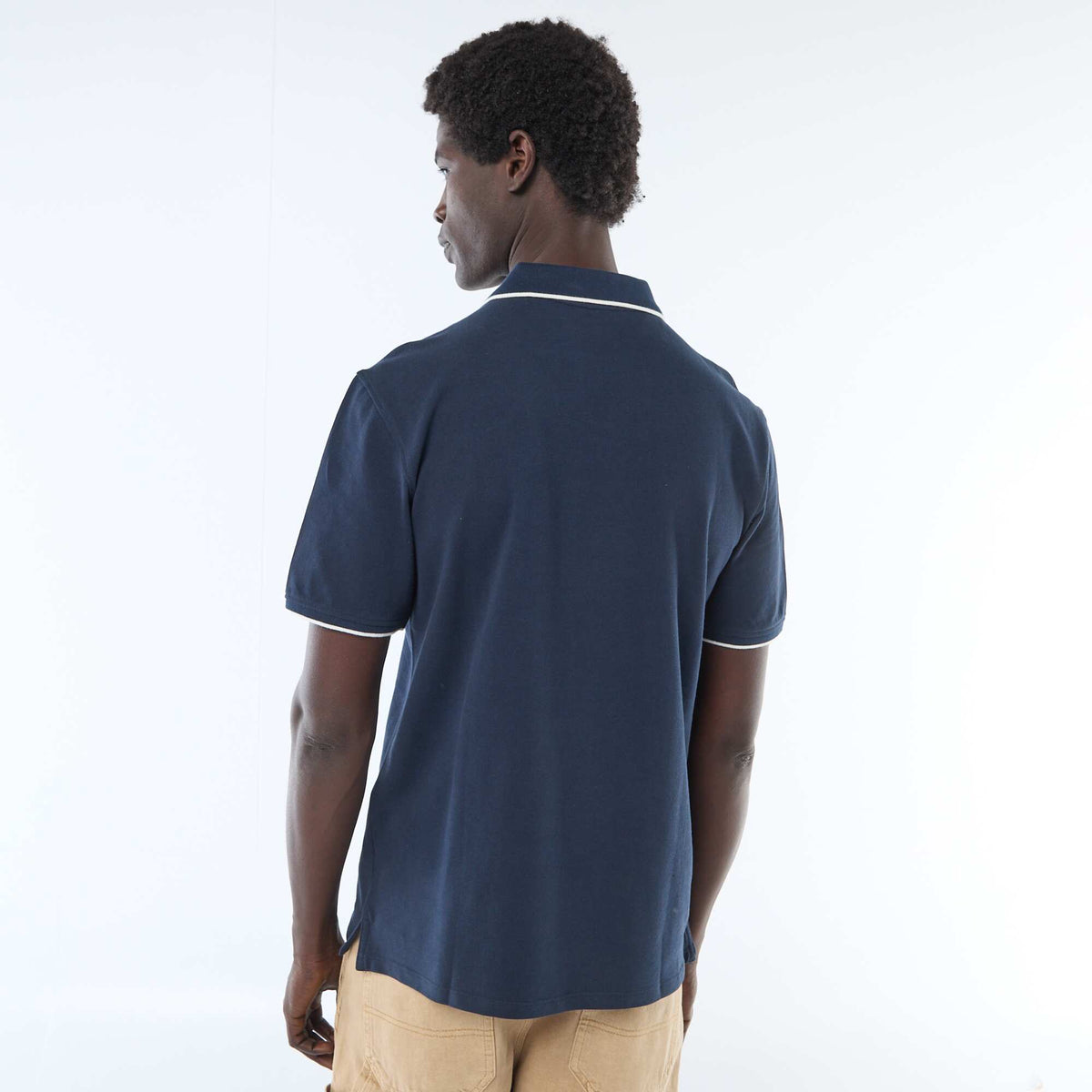 Remera de piqué de algodón BEIGE