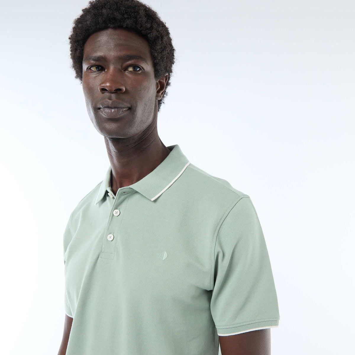 Remera de piqué de algodón VERDE