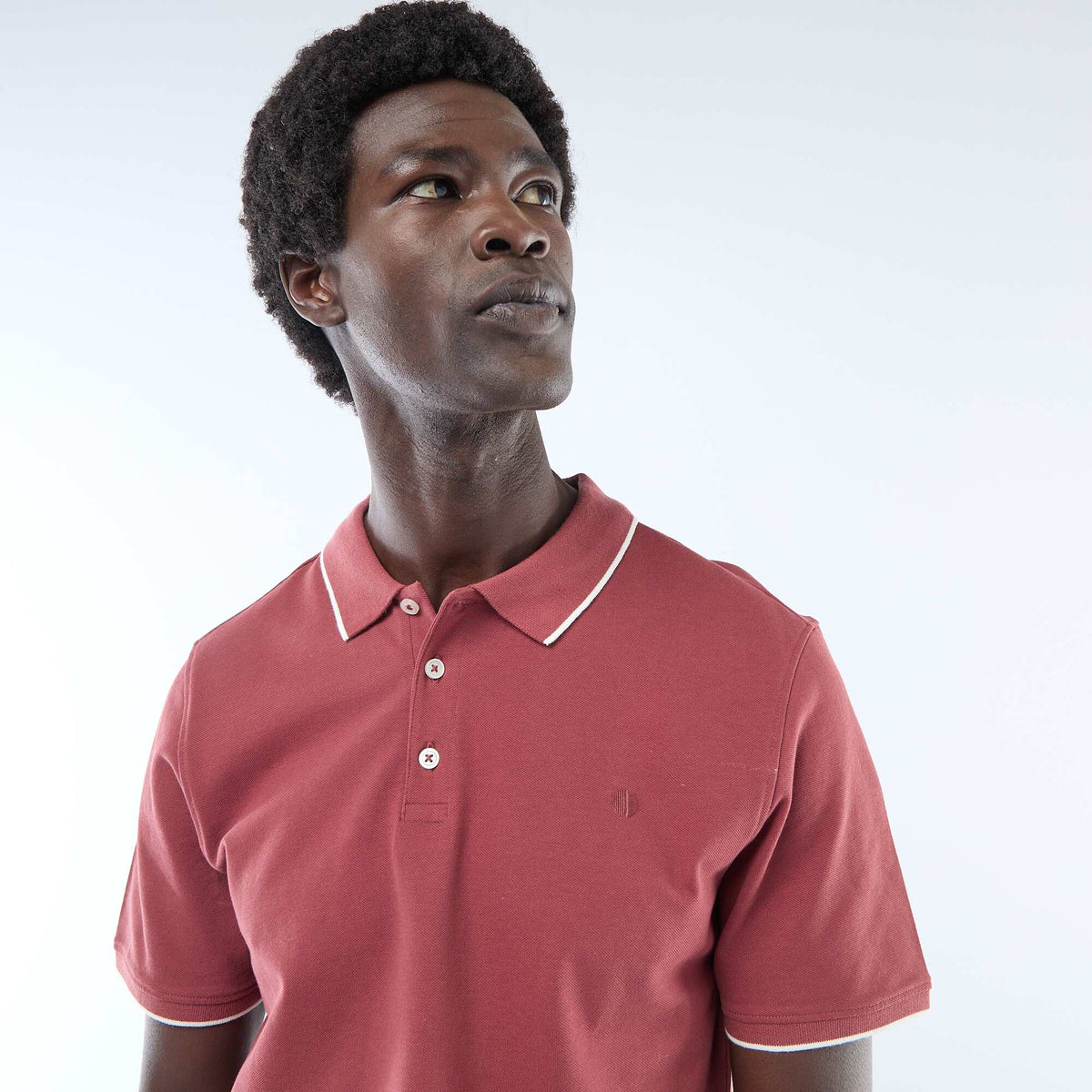 Remera de piqué de algodón ROJO