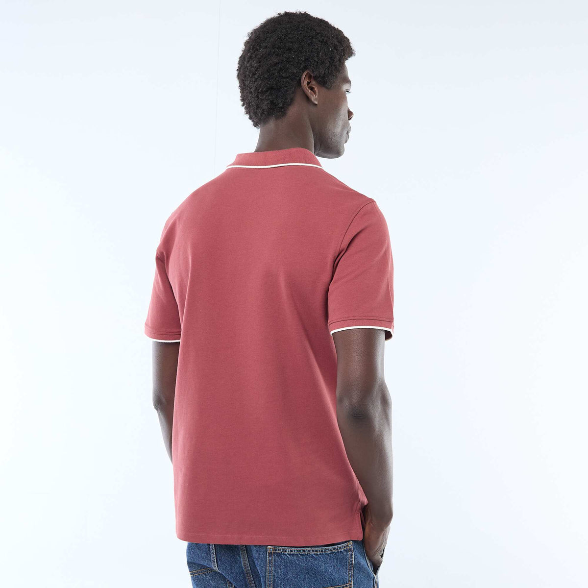 Remera de piqué de algodón ROJO