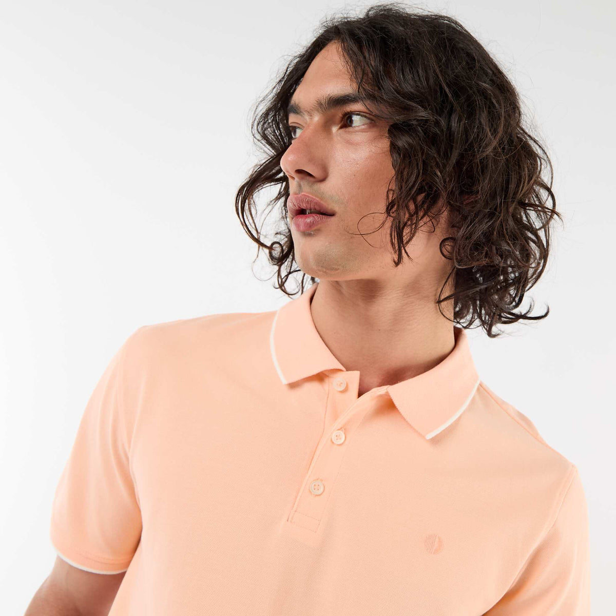 Remera de piqué de algodón NARANJA