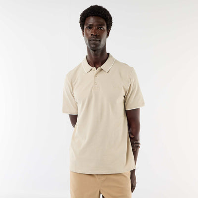 Remera de piqué de algodón BEIGE