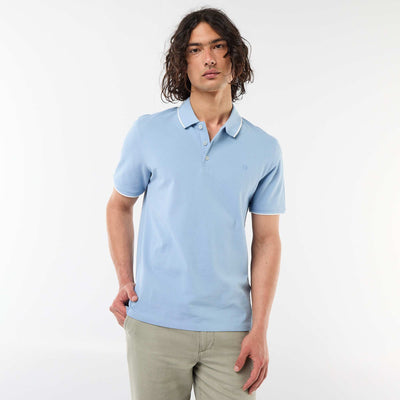 Remera de piqué de algodón AZUL