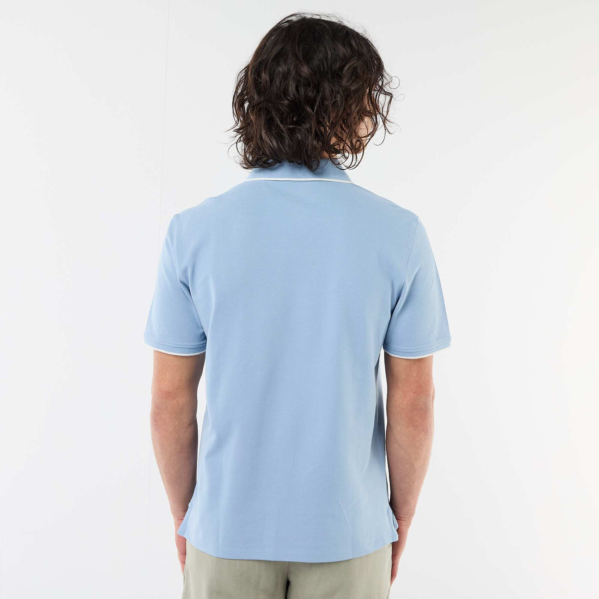 Remera de piqué de algodón AZUL