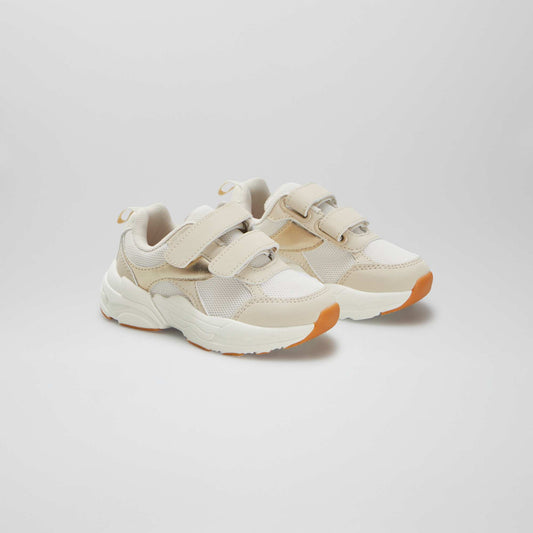 Zapatillas de material sintético y malla BEIGE