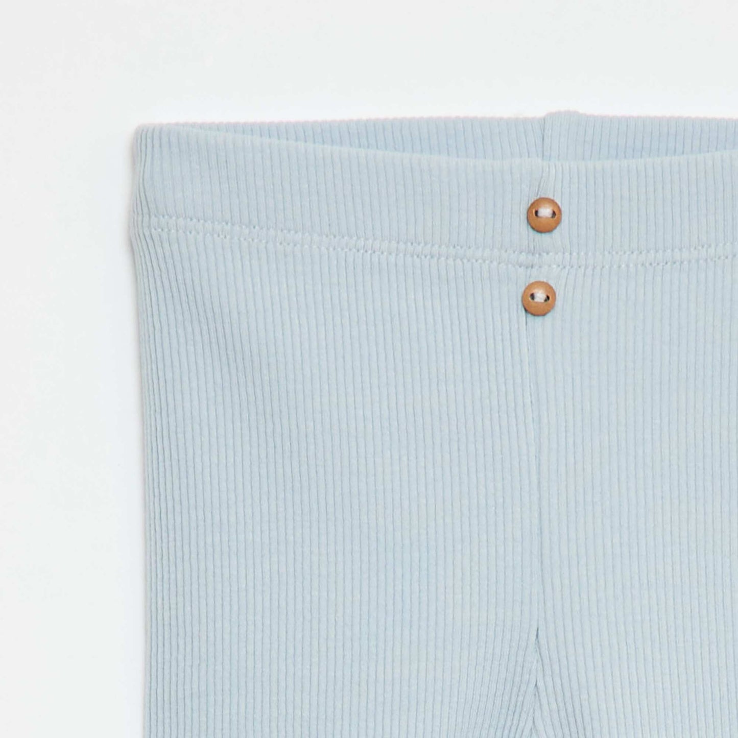 Legging de canalé con botones AZUL CLARO