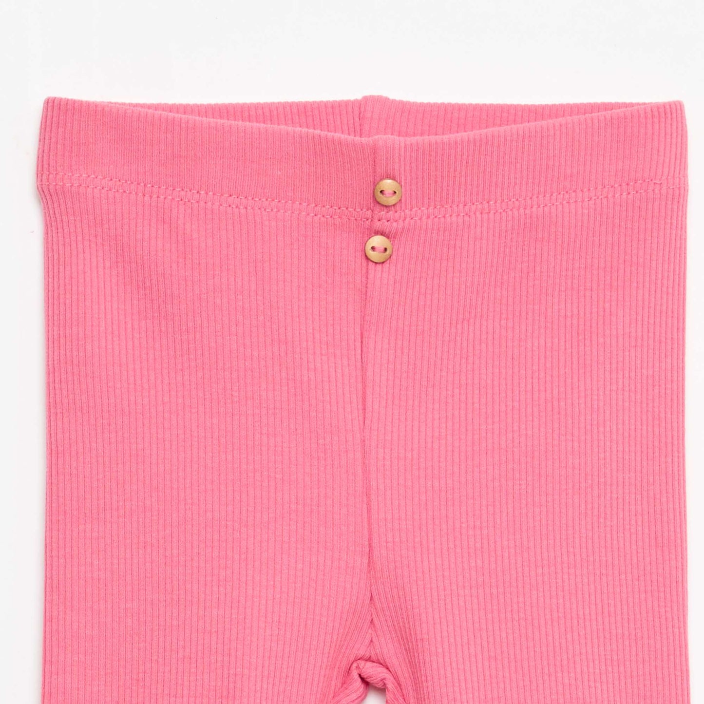 Legging acanalado con botones FUCSIA