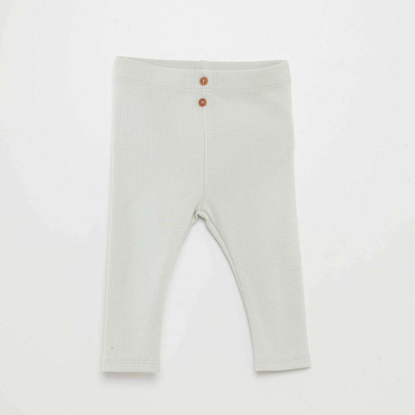 Legging de canalé con botones AZUL