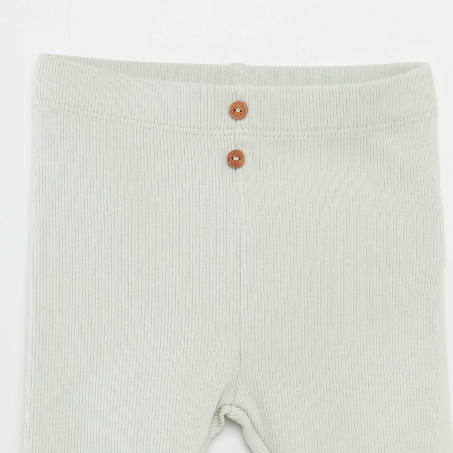 Legging de canalé con botones AZUL