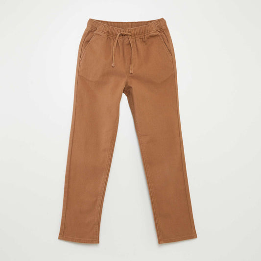 Pantalón regular liso BEIGE