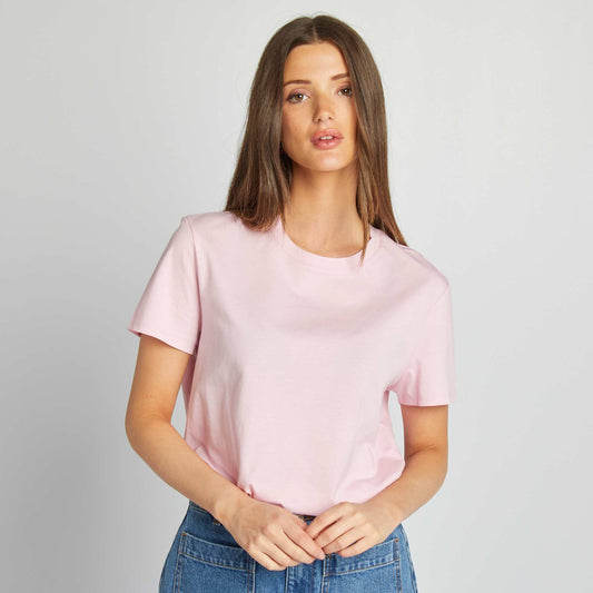 Camiseta de manga corta de punto ROSA