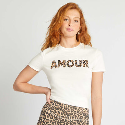 Camiseta estampada BLANCO