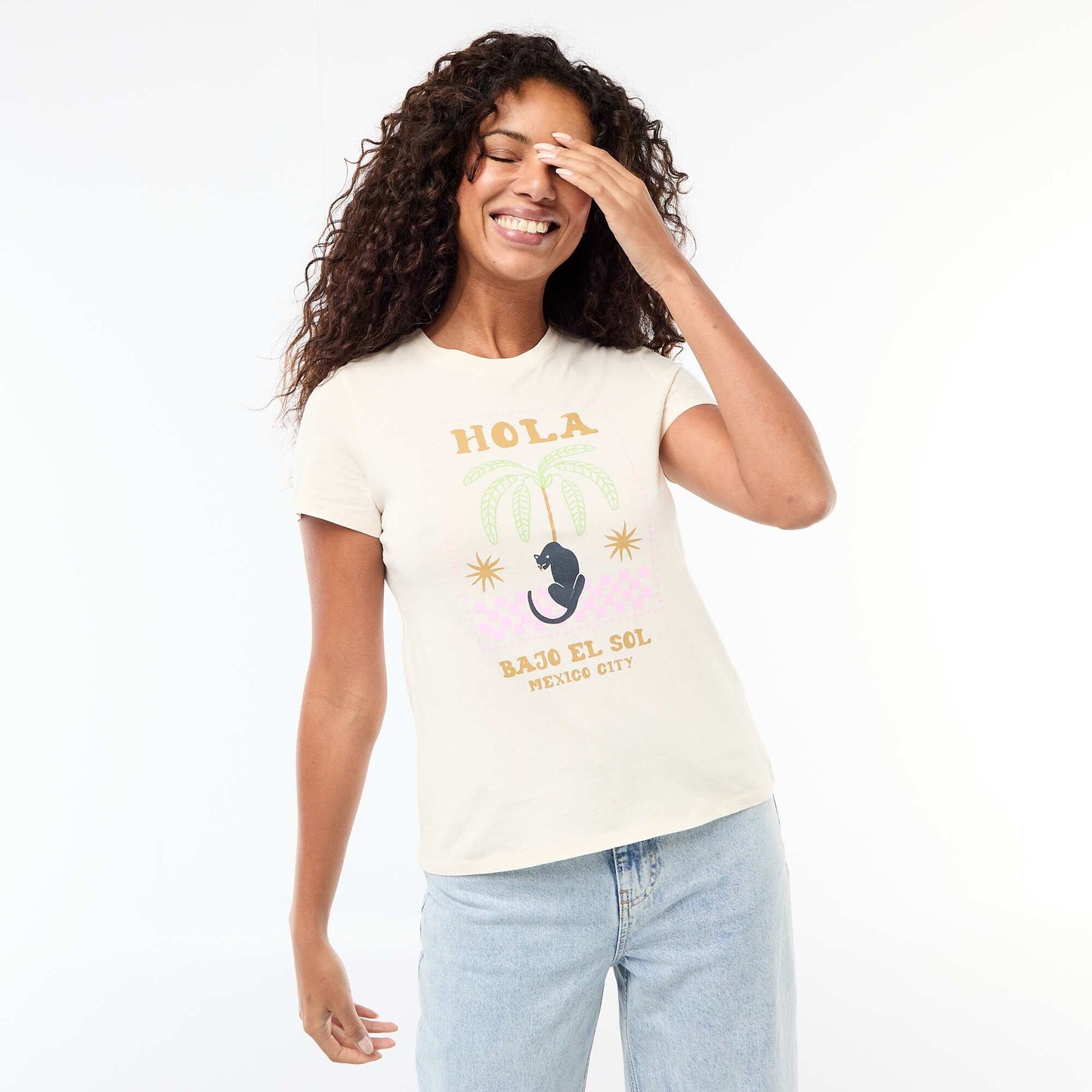 Camiseta estampada BEIGE
