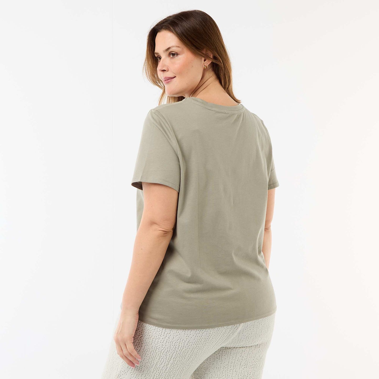 Camiseta de punto de manga corta VERDE