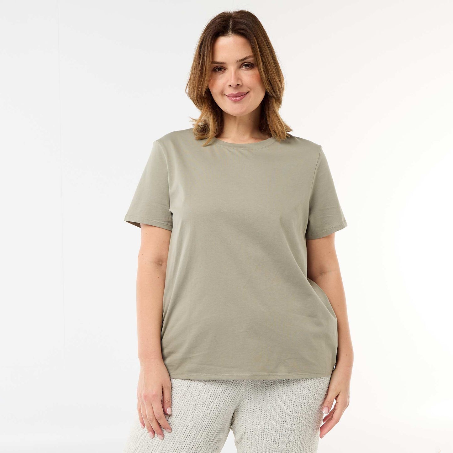 Camiseta de punto de manga corta VERDE