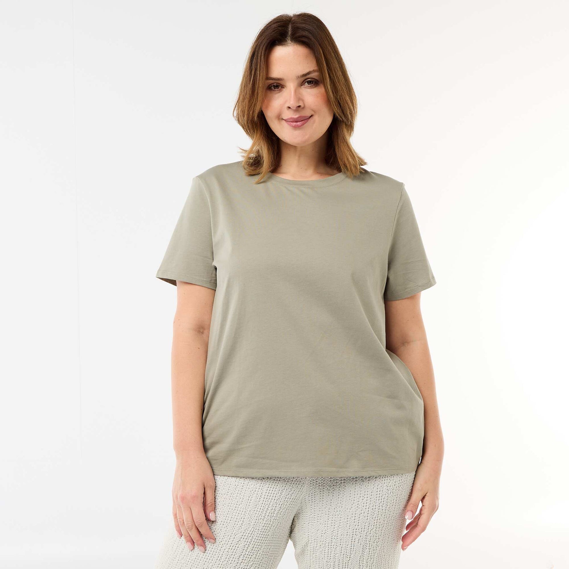 Camiseta de punto de manga corta VERDE