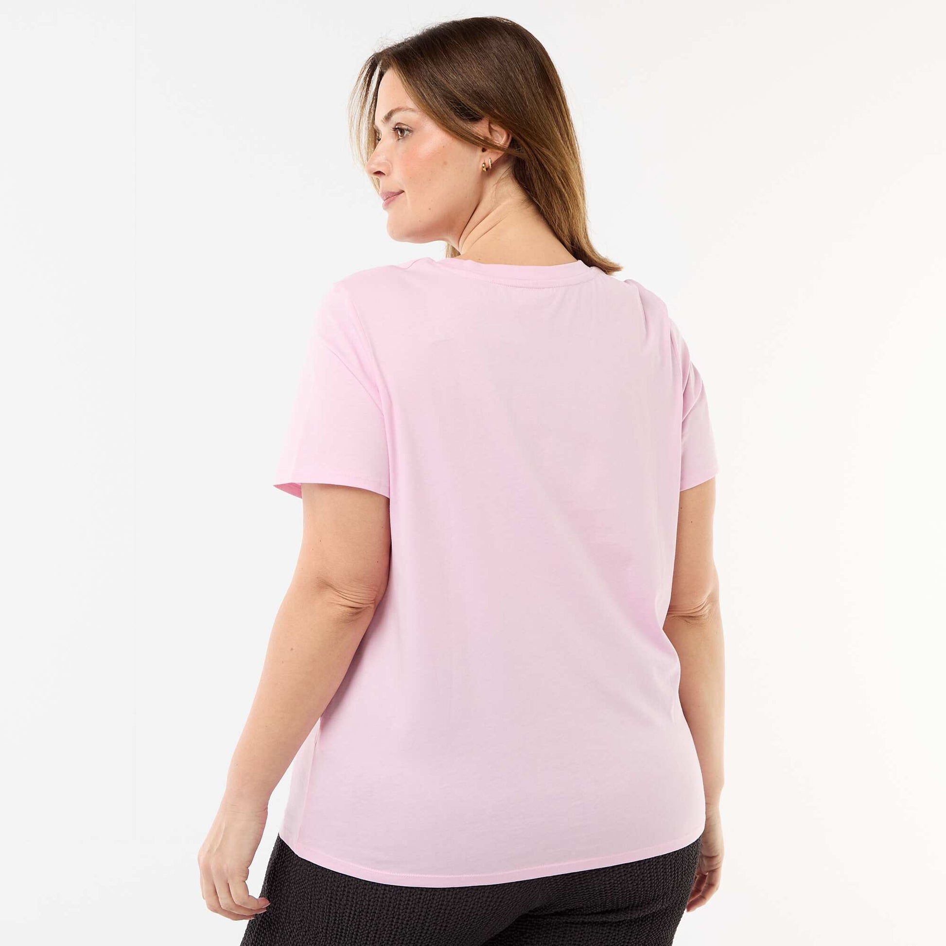 Camiseta de punto de manga corta ROSA