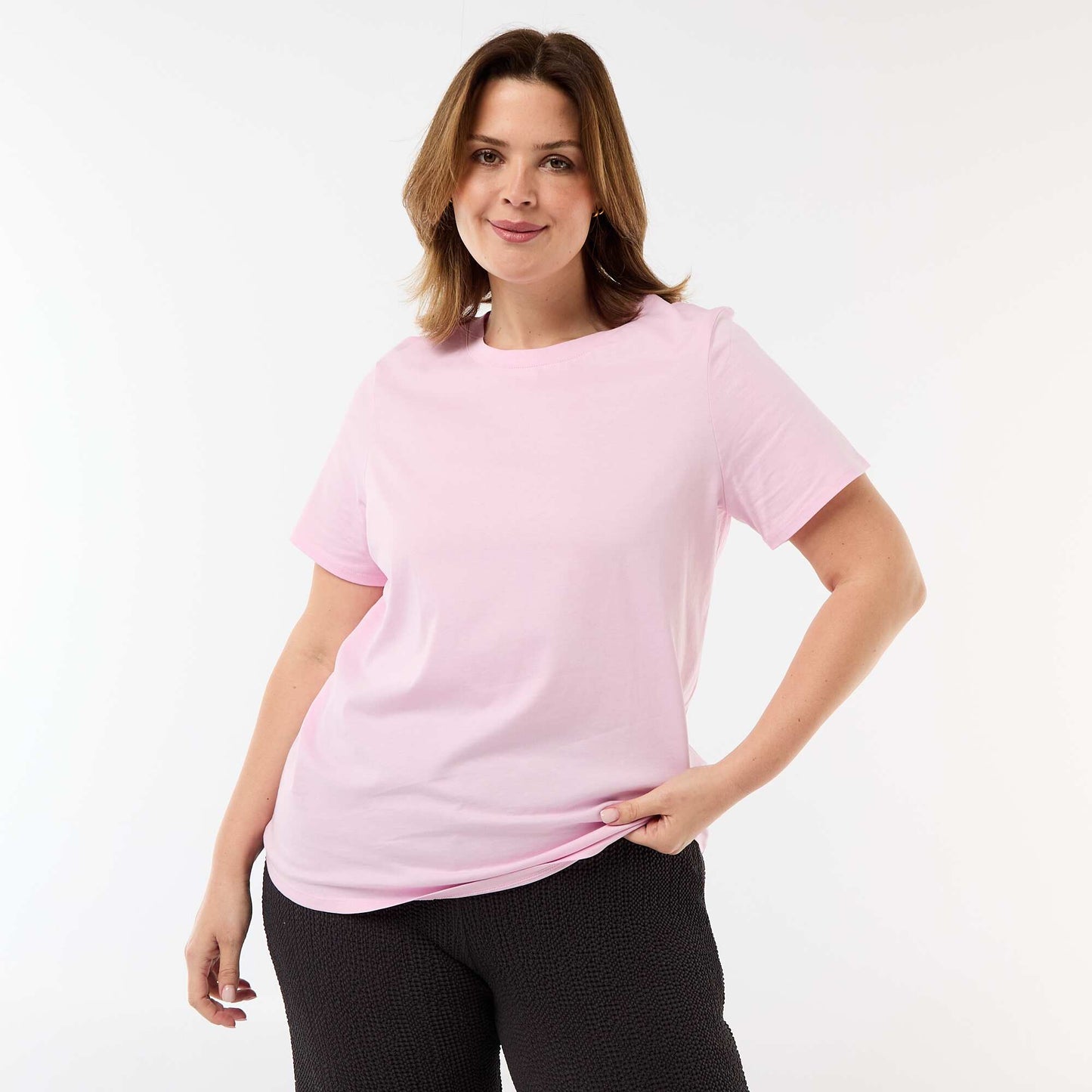 Camiseta de punto de manga corta ROSA