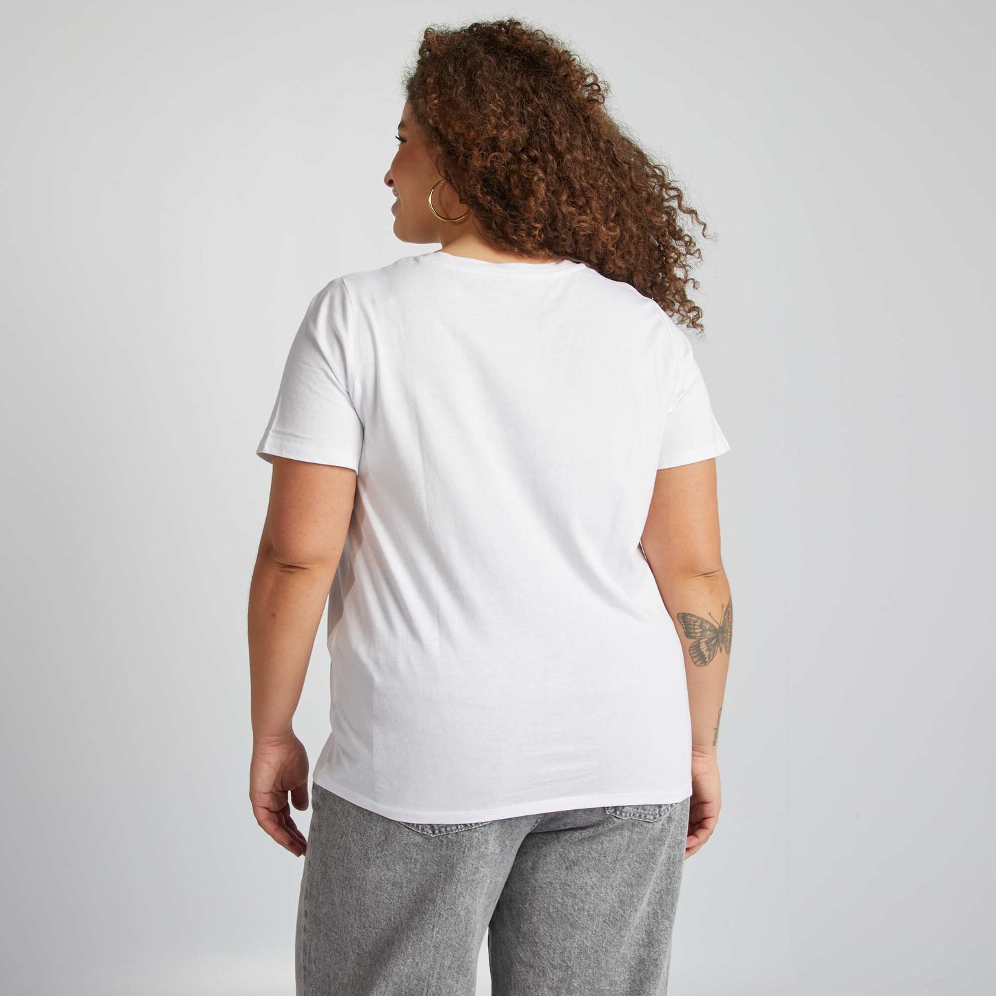 Camiseta de punto de manga corta BLANCO