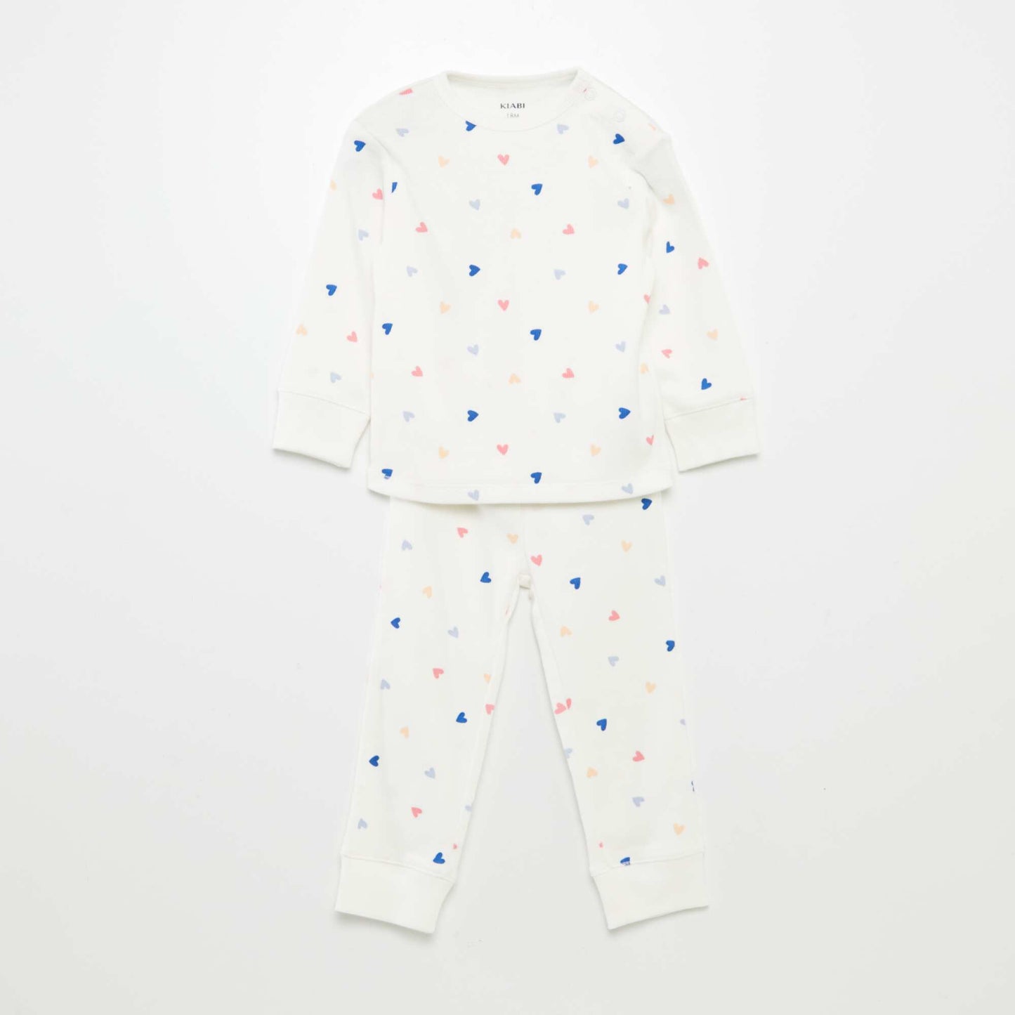 Pijama estampado de punto - 2 piezas BLANCO