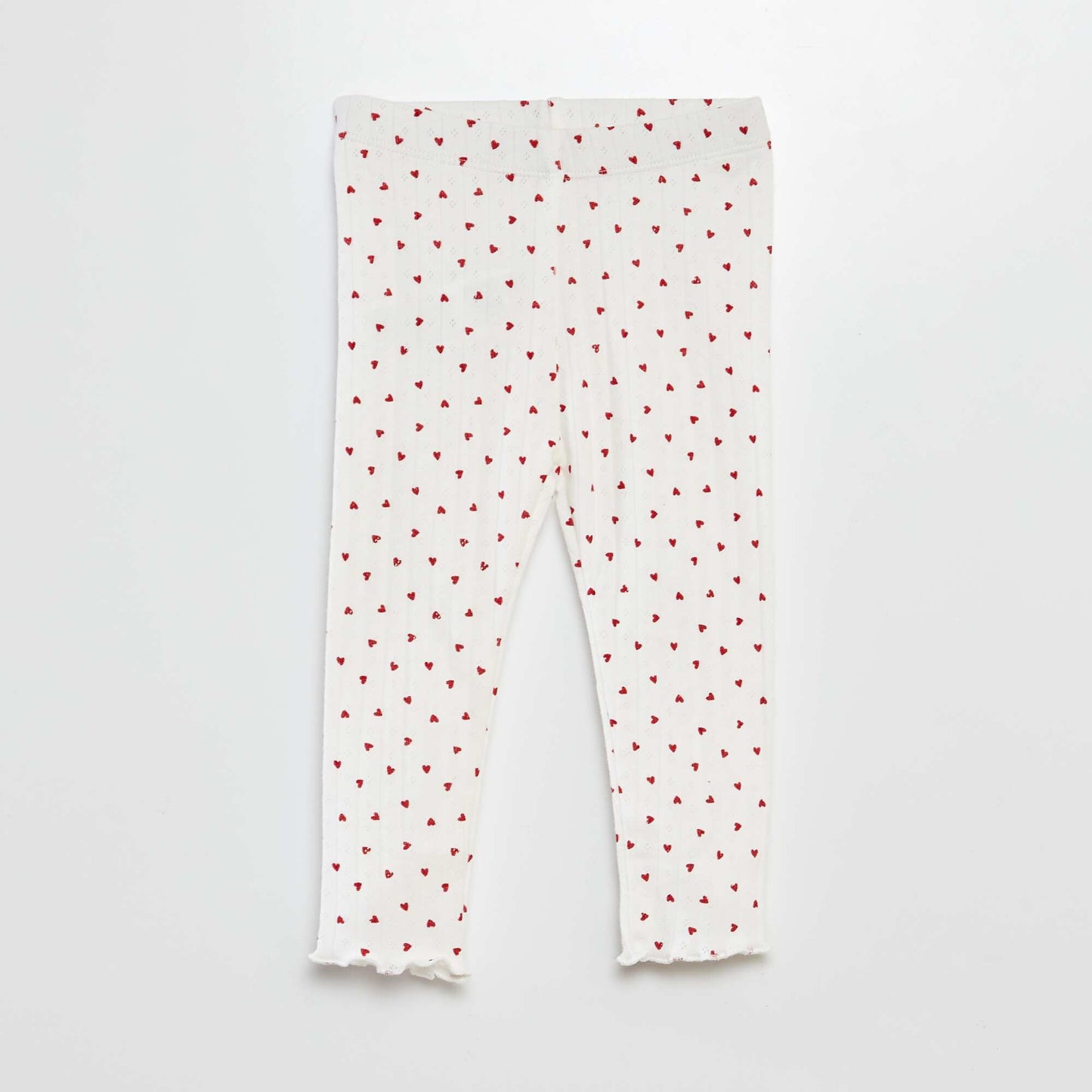 Conjunto de camiseta + legging de pijama con estampado de corazones  - 2 piezas BLANCO
