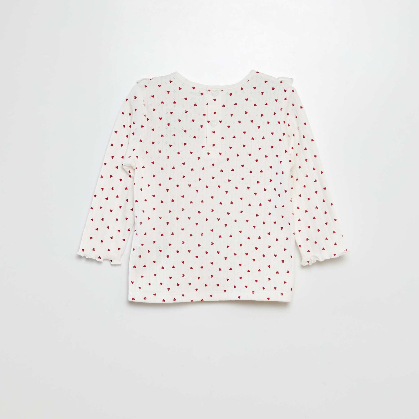 Conjunto de camiseta + legging de pijama con estampado de corazones  - 2 piezas BLANCO