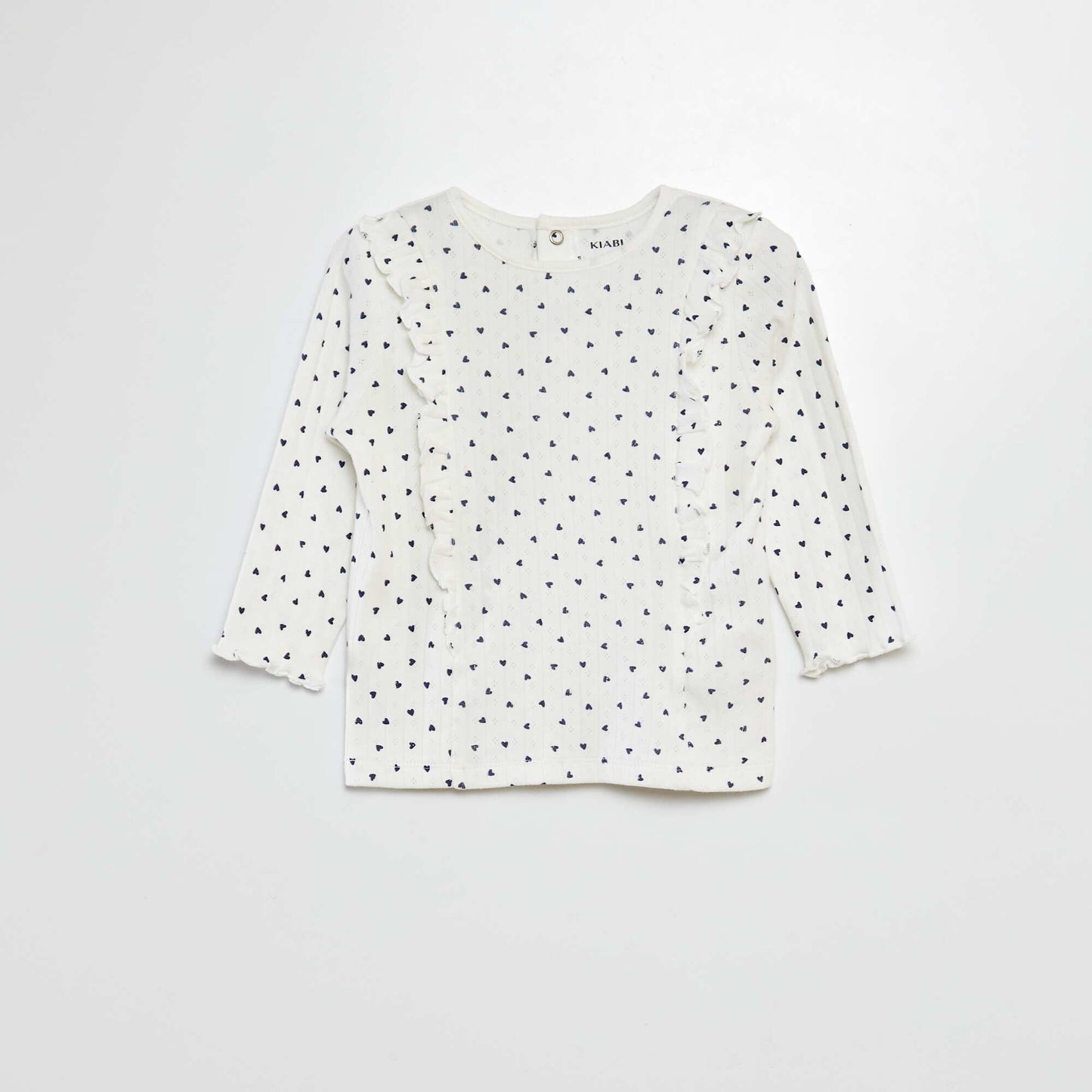 Conjunto de camiseta + legging de pijama con estampado de corazones  - 2 piezas BLANCO