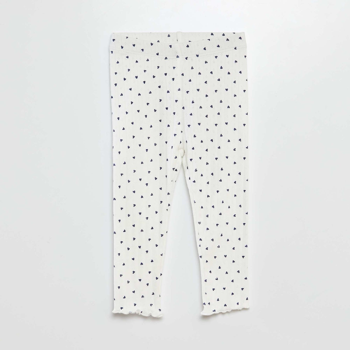 Conjunto de camiseta + legging de pijama con estampado de corazones  - 2 piezas BLANCO