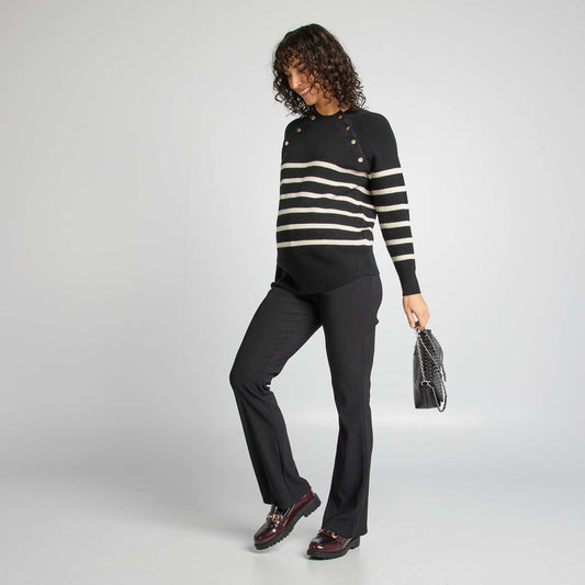 Pantalón flare de maternidad NEGRO