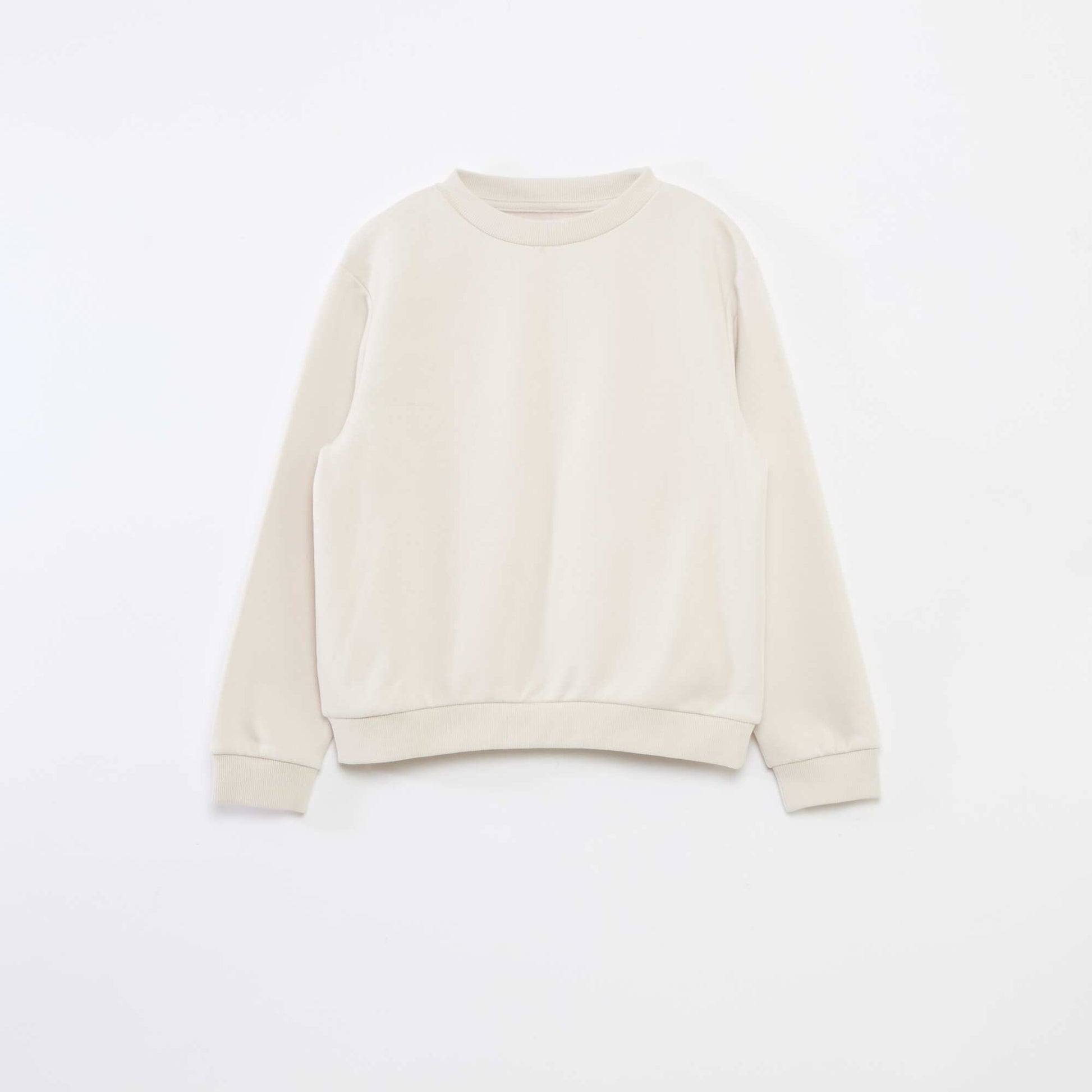Buzo de felpa perchada lisa BEIGE