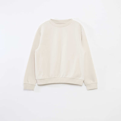 Buzo de felpa perchada lisa BEIGE