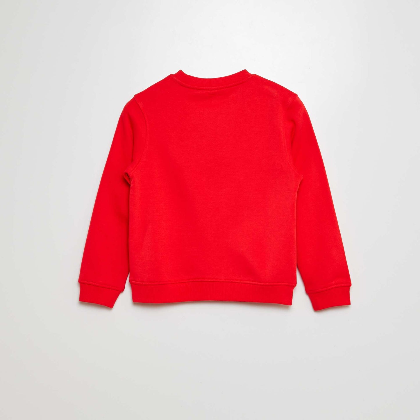 Buzo estampada con cuello redondo ROJO