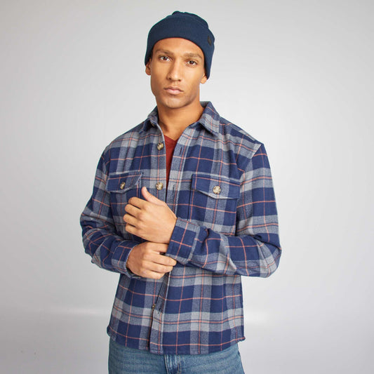 Sobrecamisa de franela AZUL