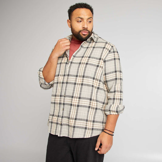 Camisa estilo leñador regular GRIS
