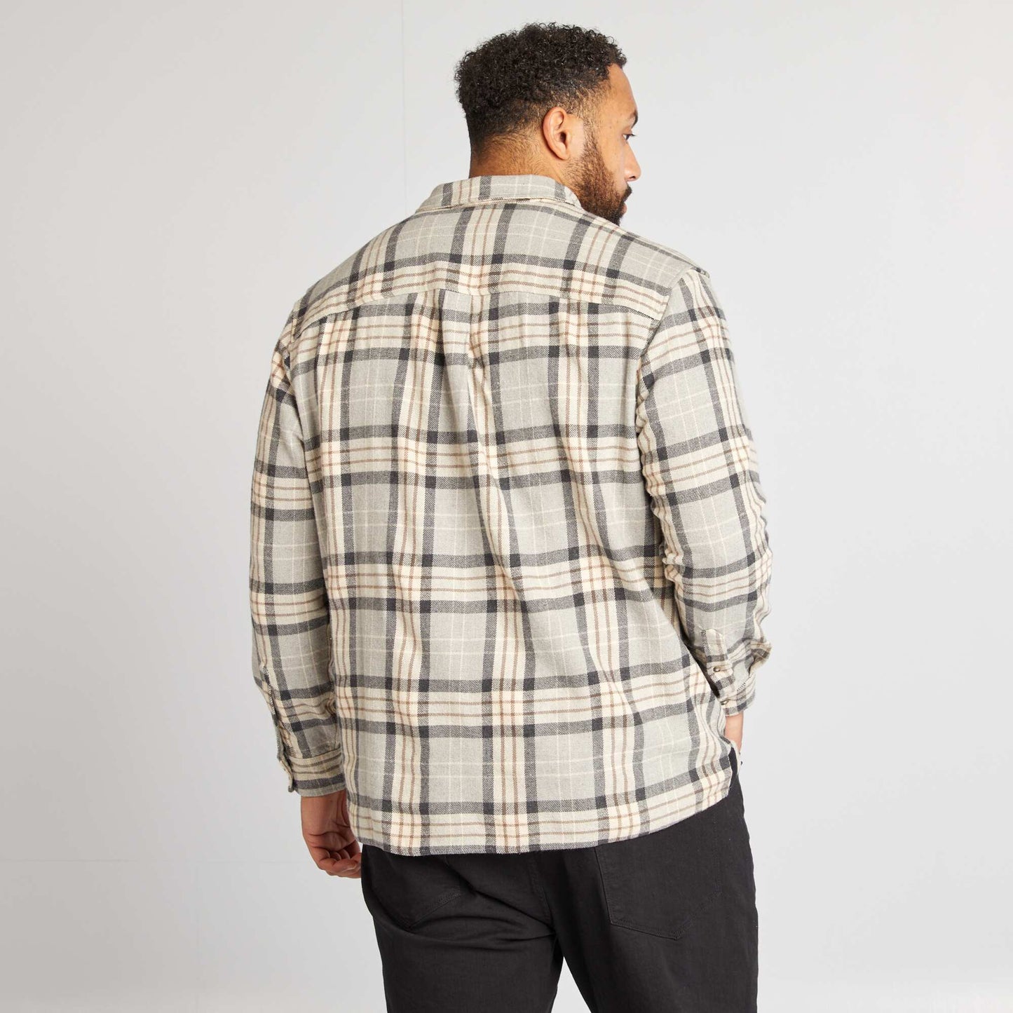 Camisa estilo leñador regular GRIS
