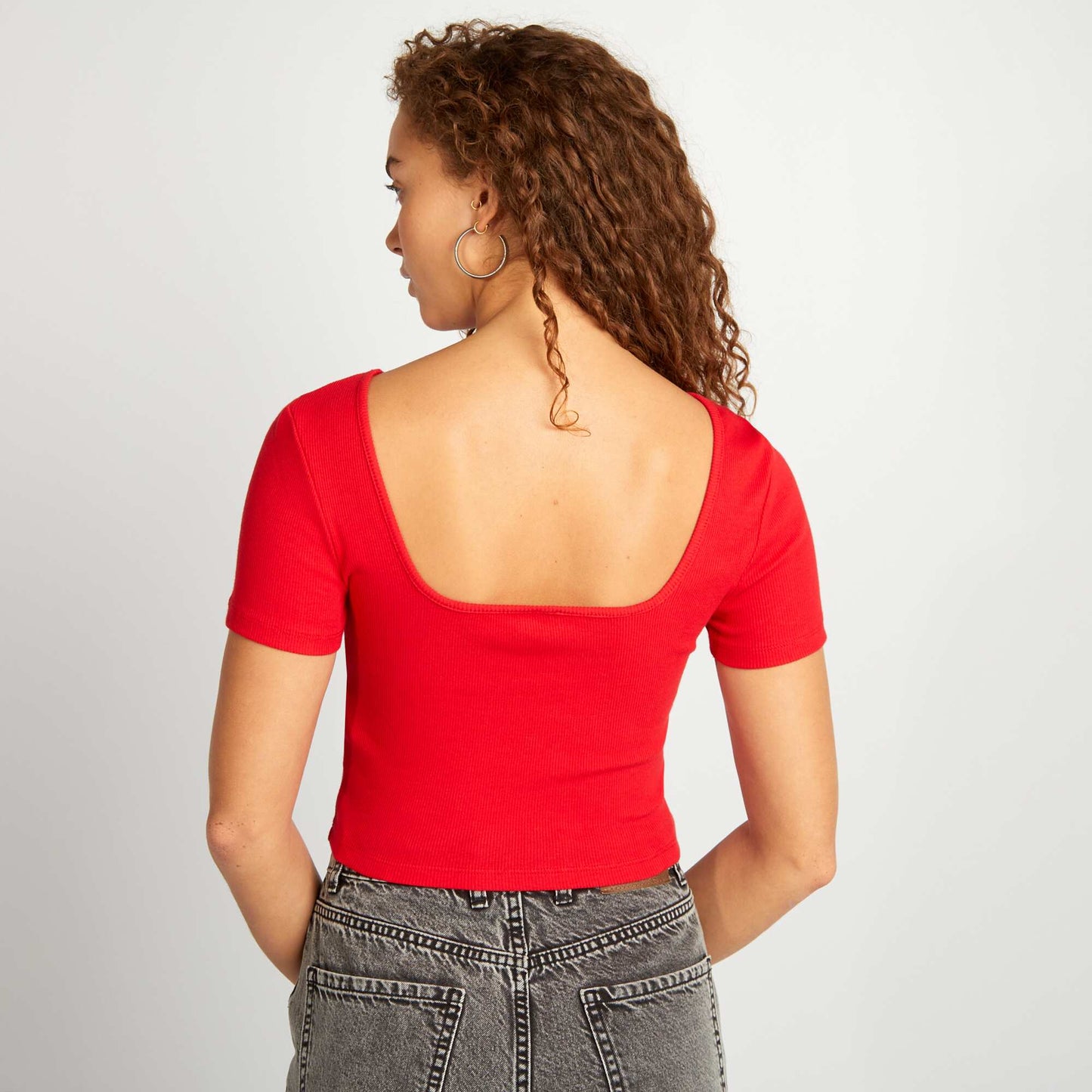 Camiseta crop top ROJO