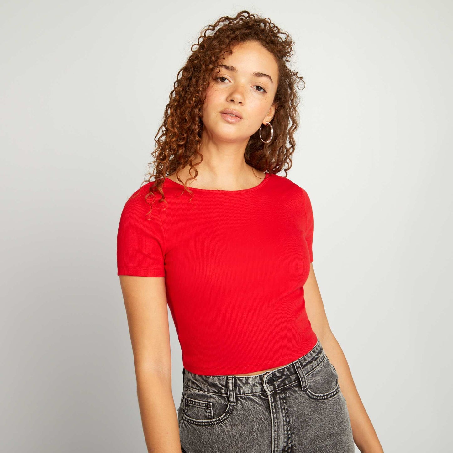 Camiseta crop top ROJO