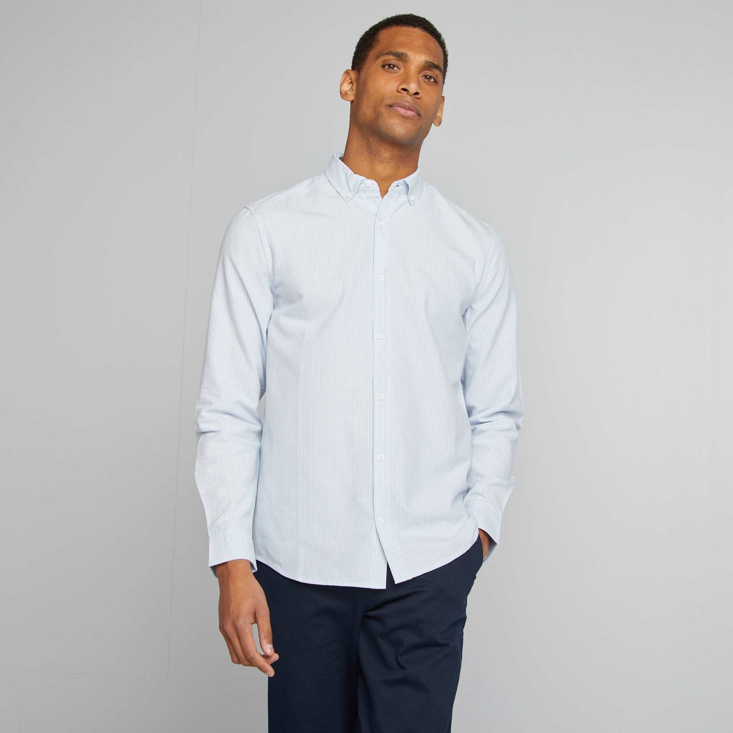 Camisa oxford estampada AZUL