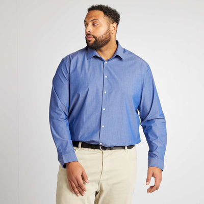 Camisa con motivo dobby AZUL